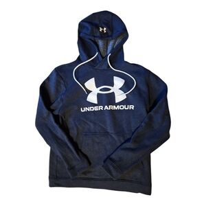 Under Armour Blue Pullover Hoodie with White Logo